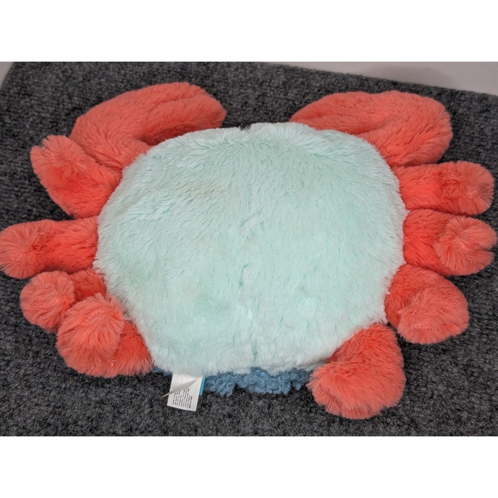 Manhattan Toy Co Sheldon Crab Coral Orange & Blue Plush Ocean Sea Kid Decor 11" - Picture 4 of 6